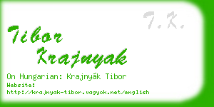 tibor krajnyak business card